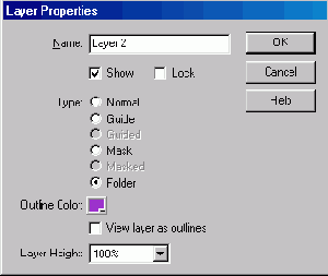 Окно Layer Properties и Flash MX