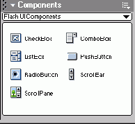 Палитра Components e Flash MX